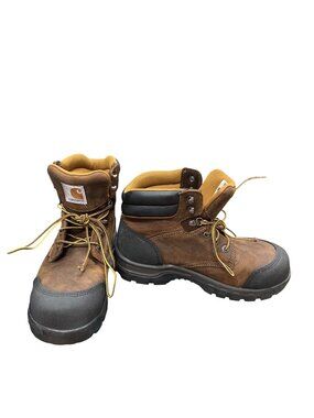 Carhartt mens brown leather waterproof ankle work boots sz 8.5M SKU 10-453